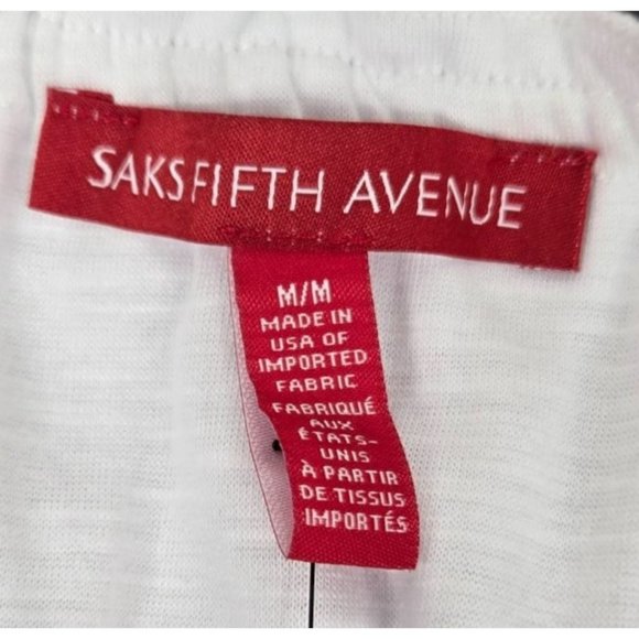 NWT White Ruffle Off-Shoulder lined Top By Saks Fifth Avenue Boho cottage‎ - Picture 5 of 11